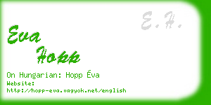 eva hopp business card
